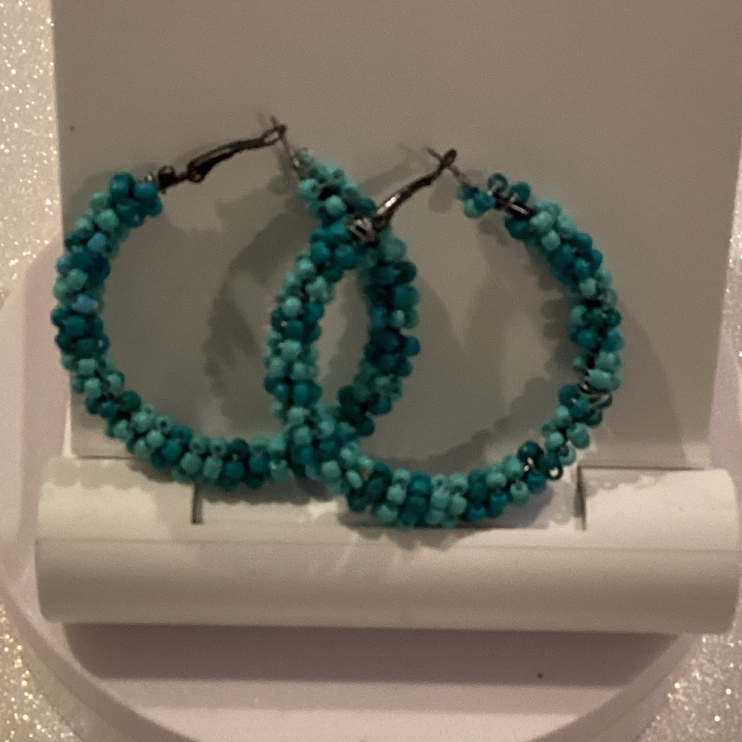 Beaded Hoop Earrings