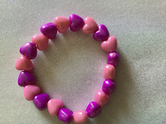 Two Tone Heart Bracelet